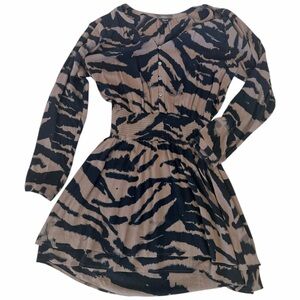Rails Jasmine Tiger stripe Black and Brown Animal Print Dress size M